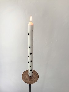 Kerzenleuchter für Altarkerzen.H: 95 cm. Keramik, Kupfer, Skistock, 2016